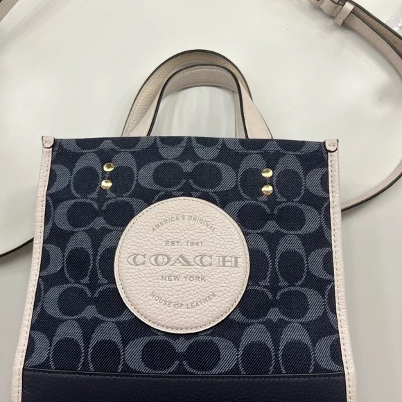 Signature Jacquard Coach Denim Dempsey Tote Coach Bags Coach